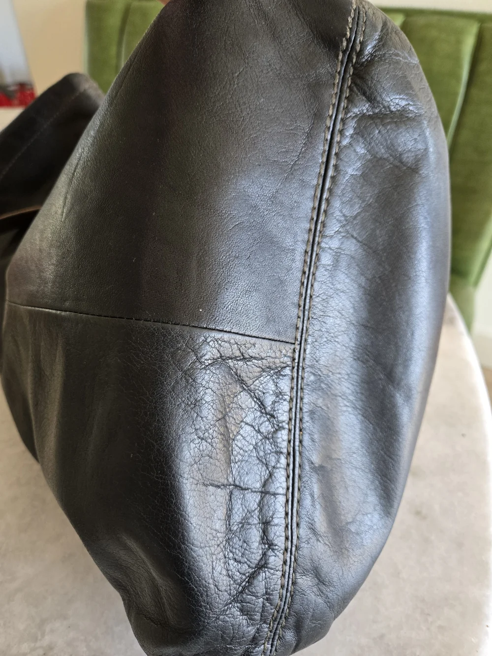 Fossil 100% Leather Shoulder Bag | Gold & Black